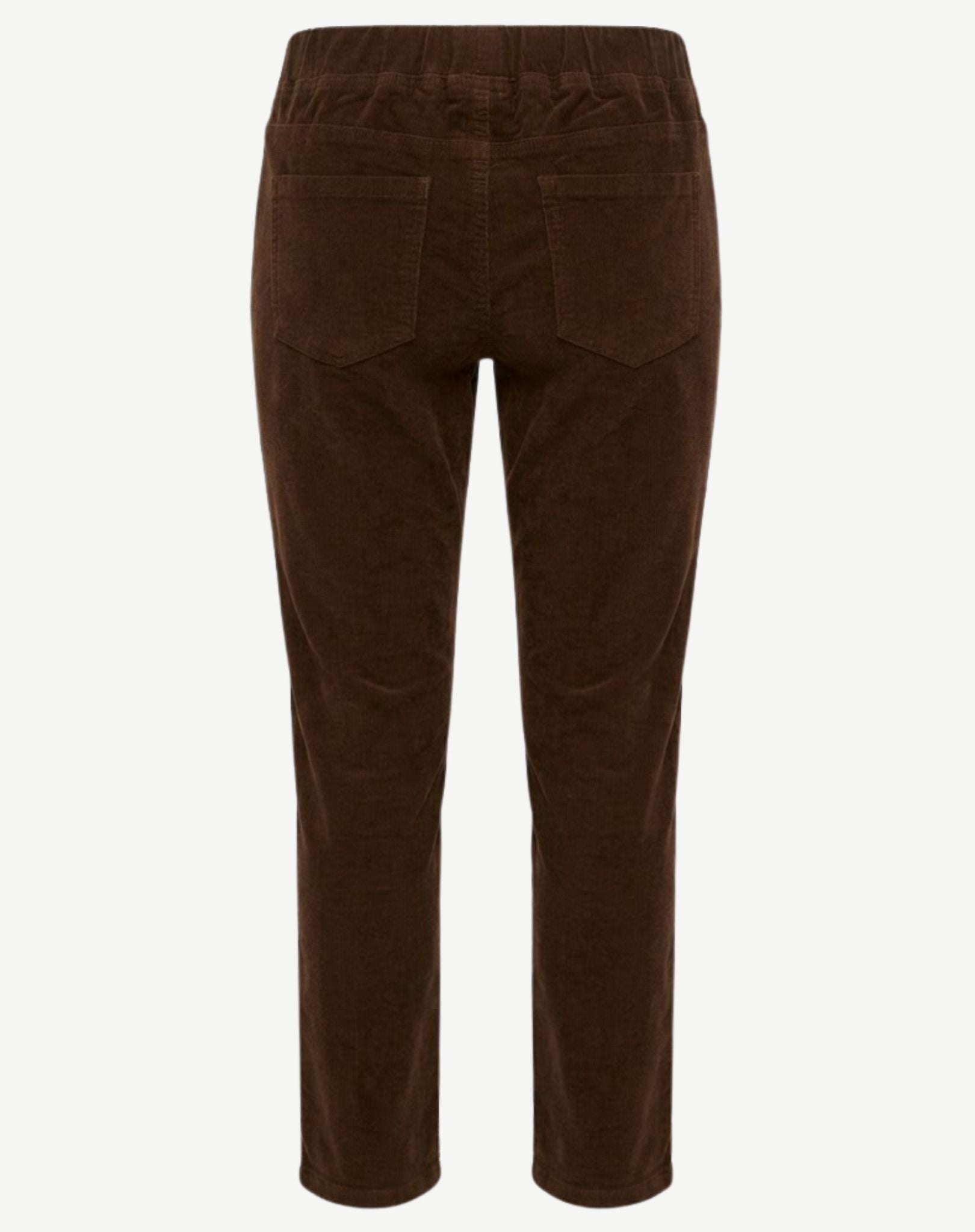Dark Walnut 21W Pull-On Cord Pants Corfu Jeans