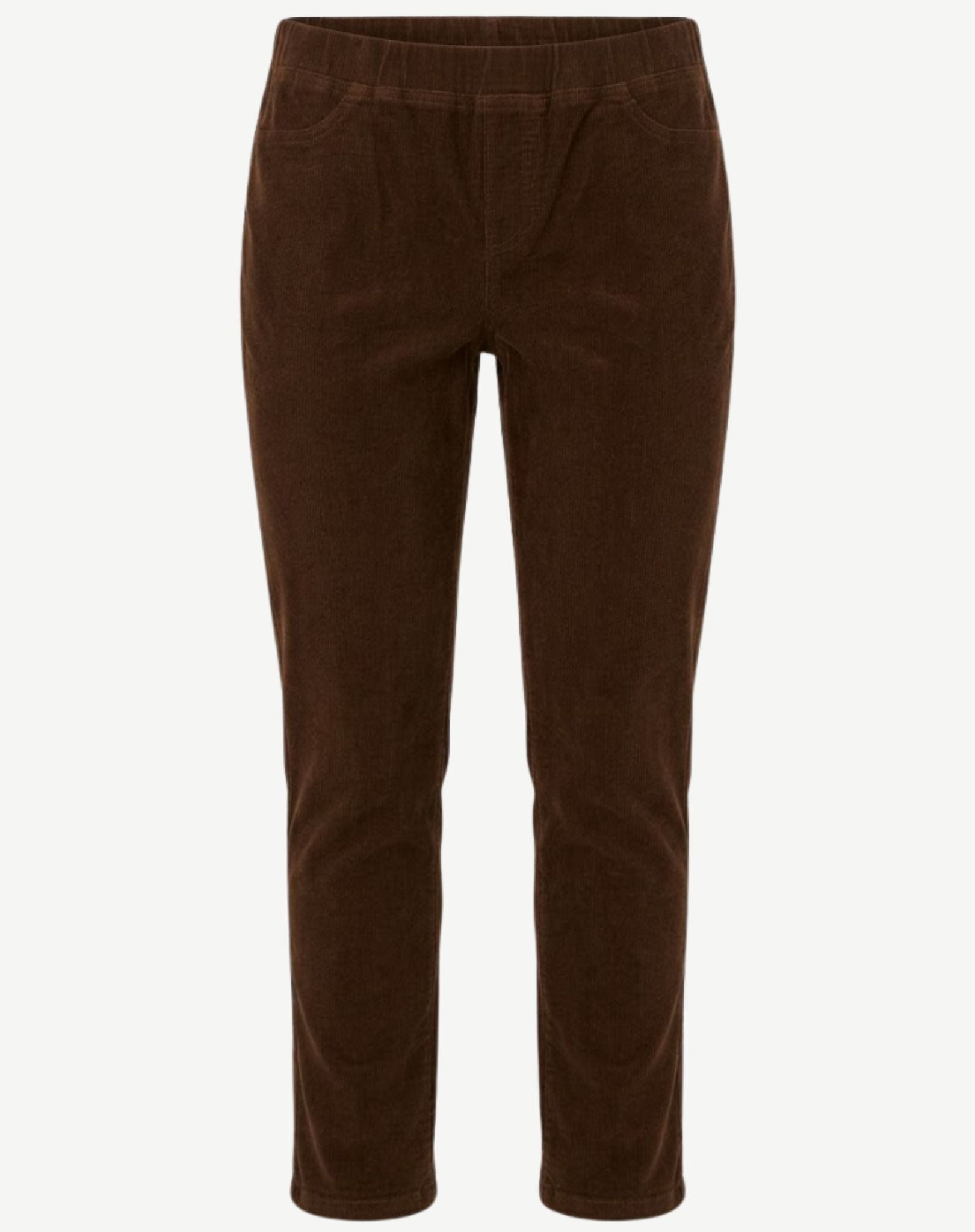 Dark Walnut 21W Pull-On Cord Pants Corfu Jeans