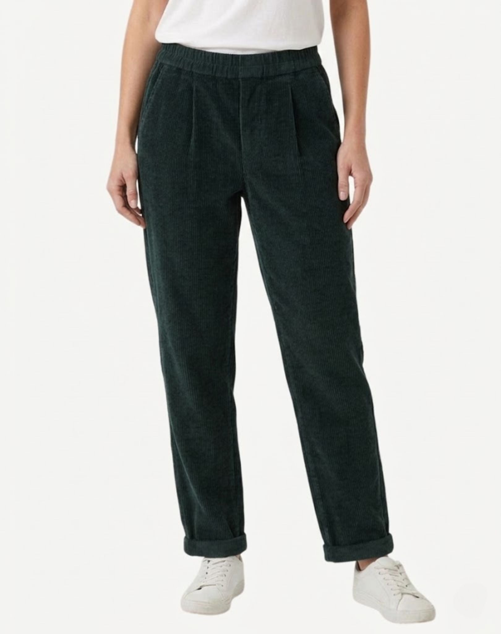 Military Green 8W Bubble Stretch Cord Pants Corfu Jeans