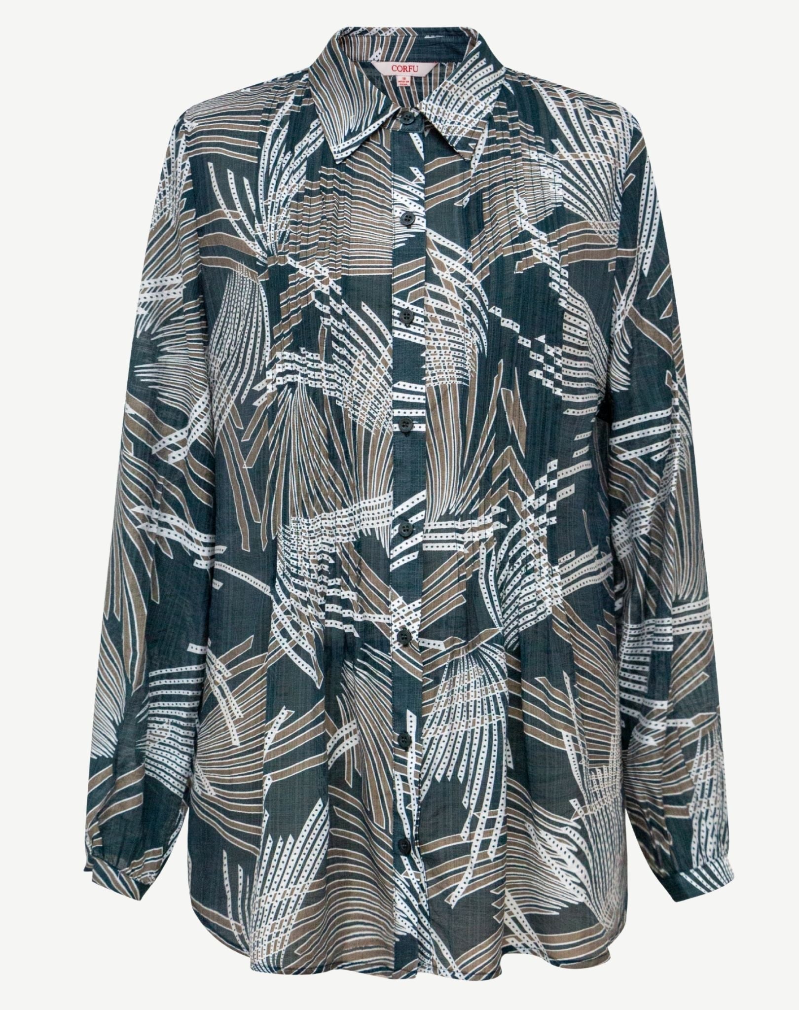 Pattern Break Printed Long Sleeve Shirt Corfu Jeans
