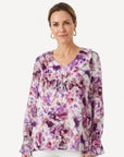 Crimson Petals Blouse Corfu Jeans