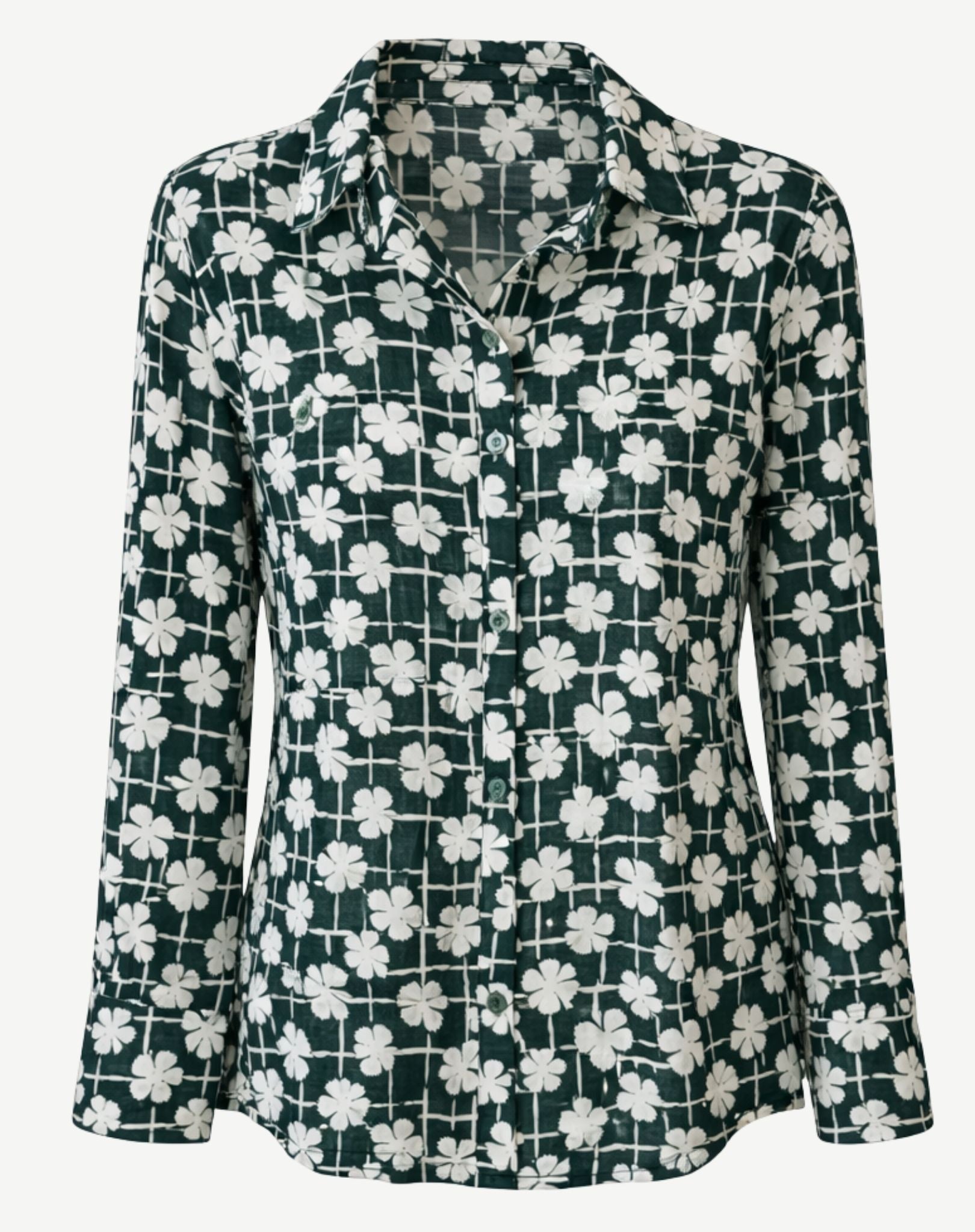 Clover Printed Long Sleeve Shirt Corfu Jeans