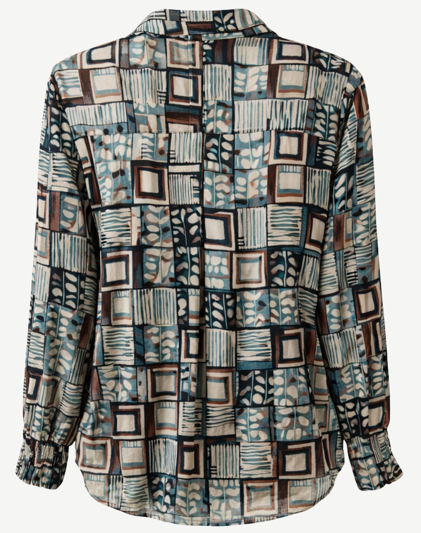 Modern Artefact  Printed Long Sleeve Shirt Corfu Jeans