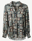 Modern Artefact  Printed Long Sleeve Shirt Corfu Jeans