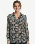 Modern Artefact  Printed Long Sleeve Shirt Corfu Jeans