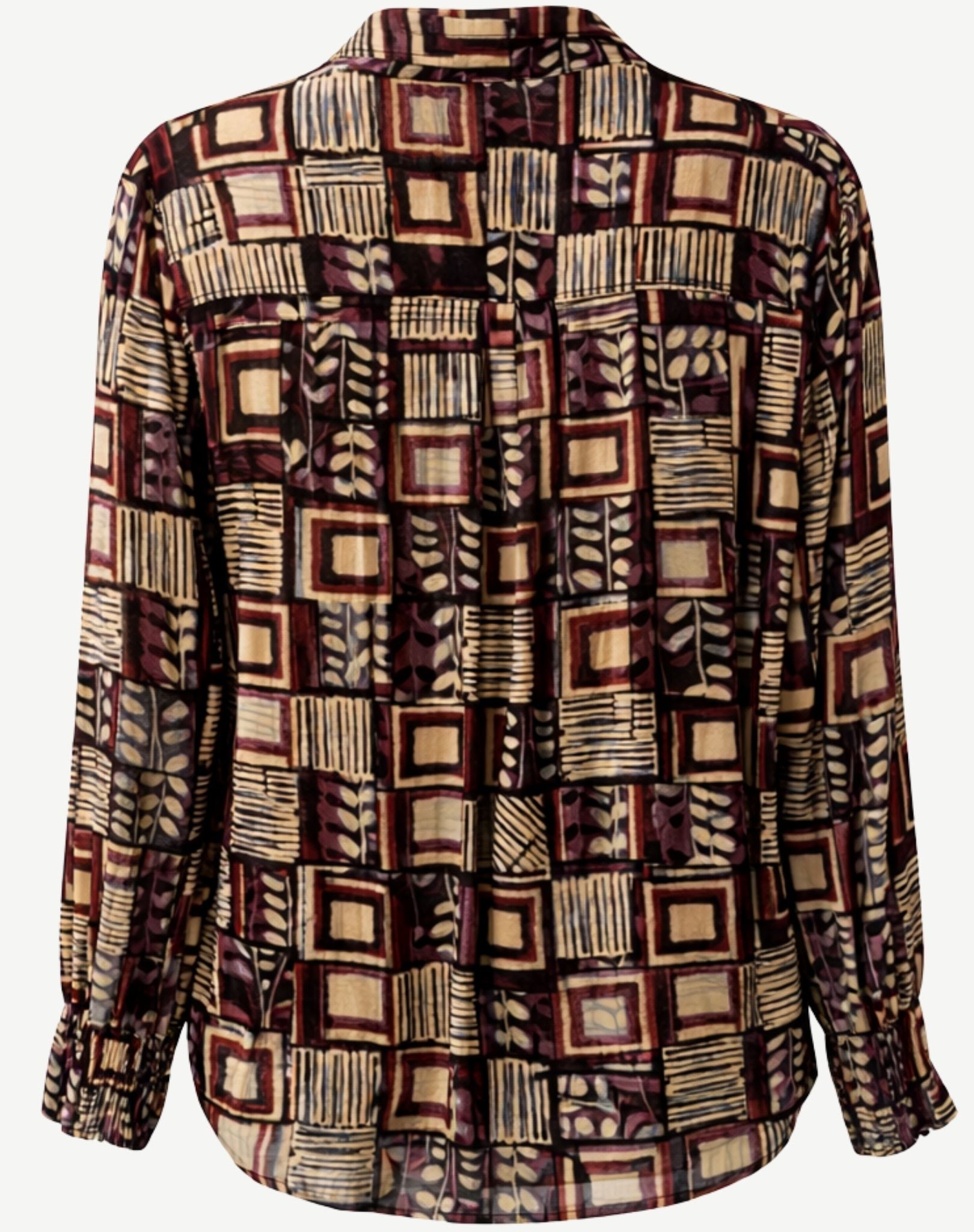 Rich Amethyst Printed Long Sleeve Shirt Corfu Jeans