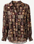 Rich Amethyst Printed Long Sleeve Shirt Corfu Jeans