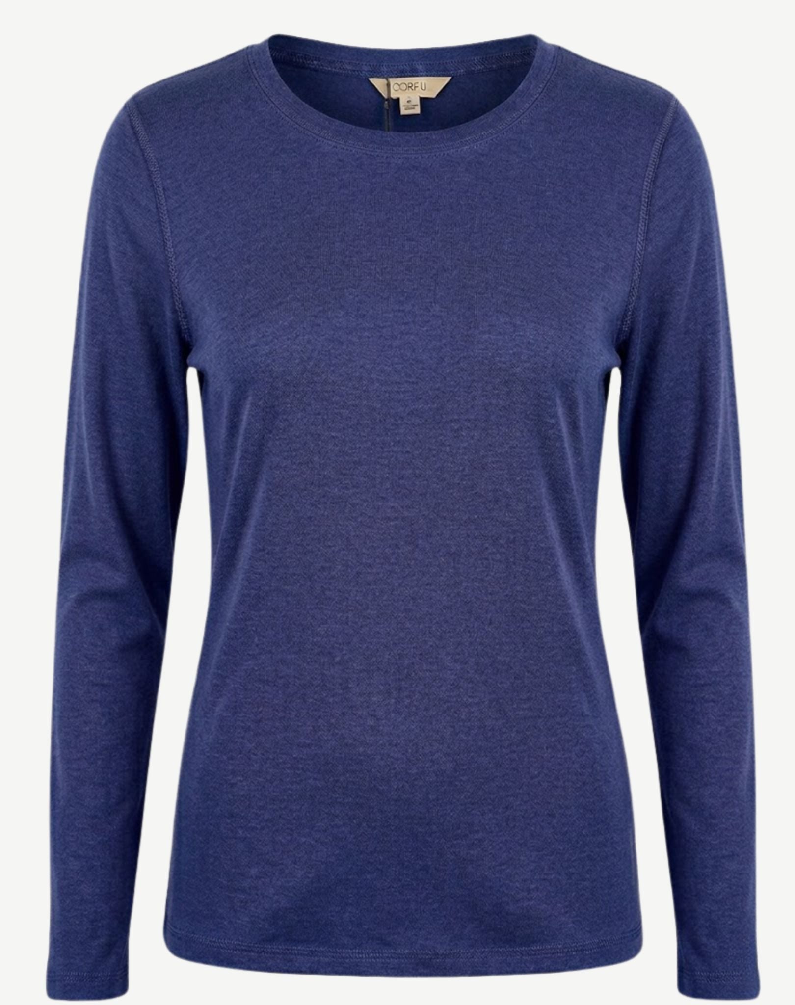 Essential Cotton Long Sleeve Tee - Admiral Corfu Jeans