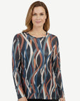 Alpine Ribbons Printed Knit Top Corfu Jeans
