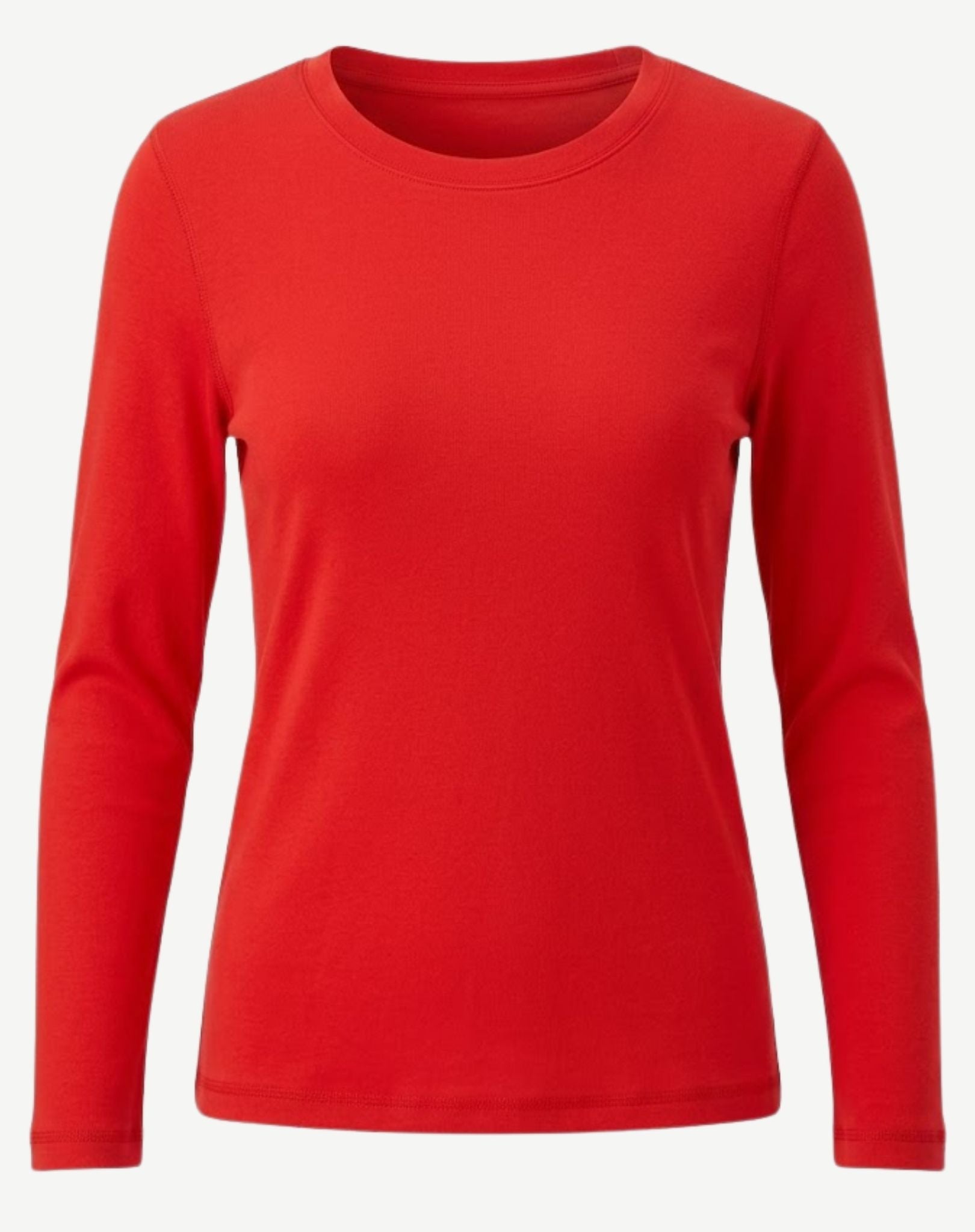 Essential Cotton Long Sleeve Tee - Berry Rose Corfu Jeans