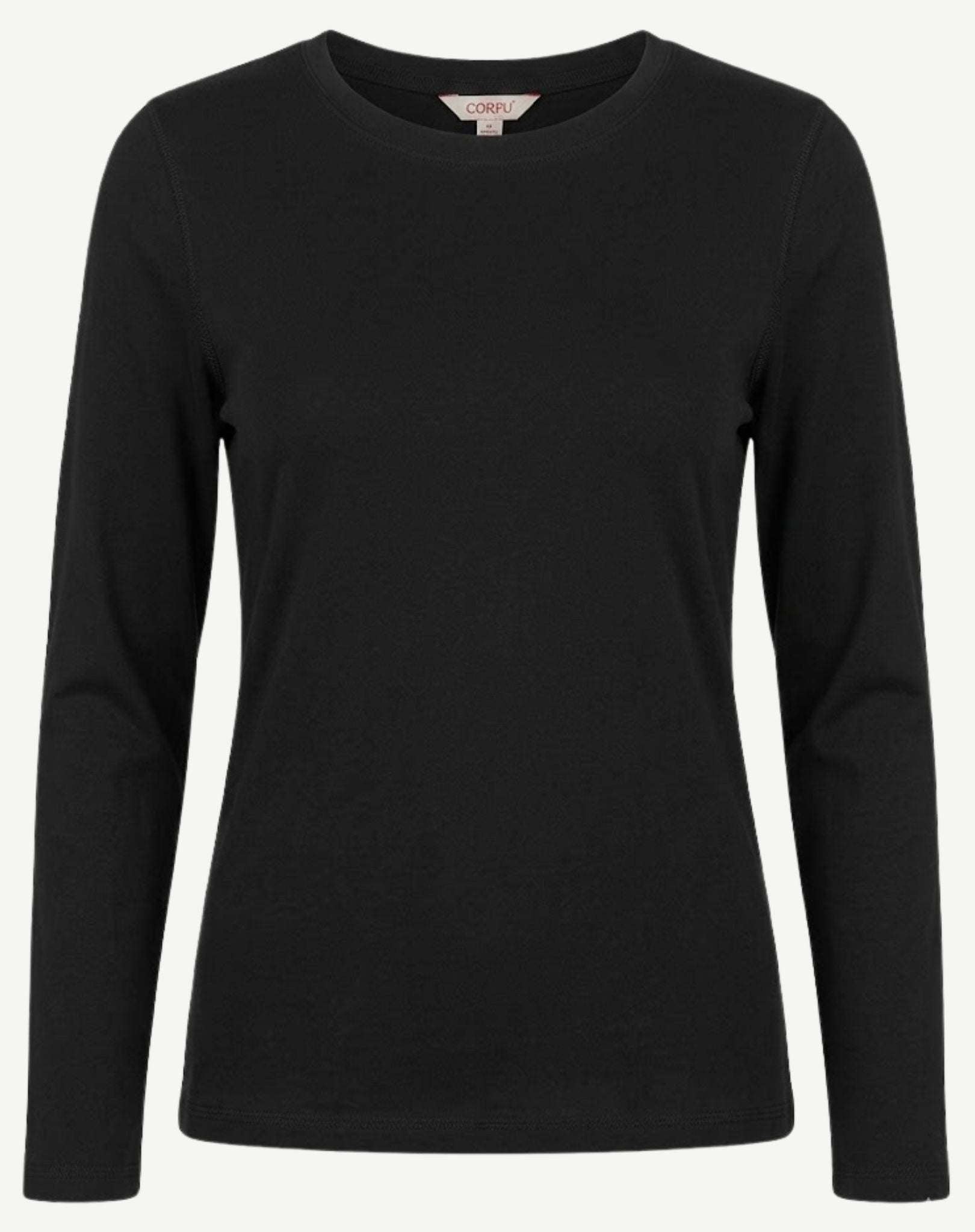 Essential Cotton Long Sleeve Tee - Black Corfu Jeans