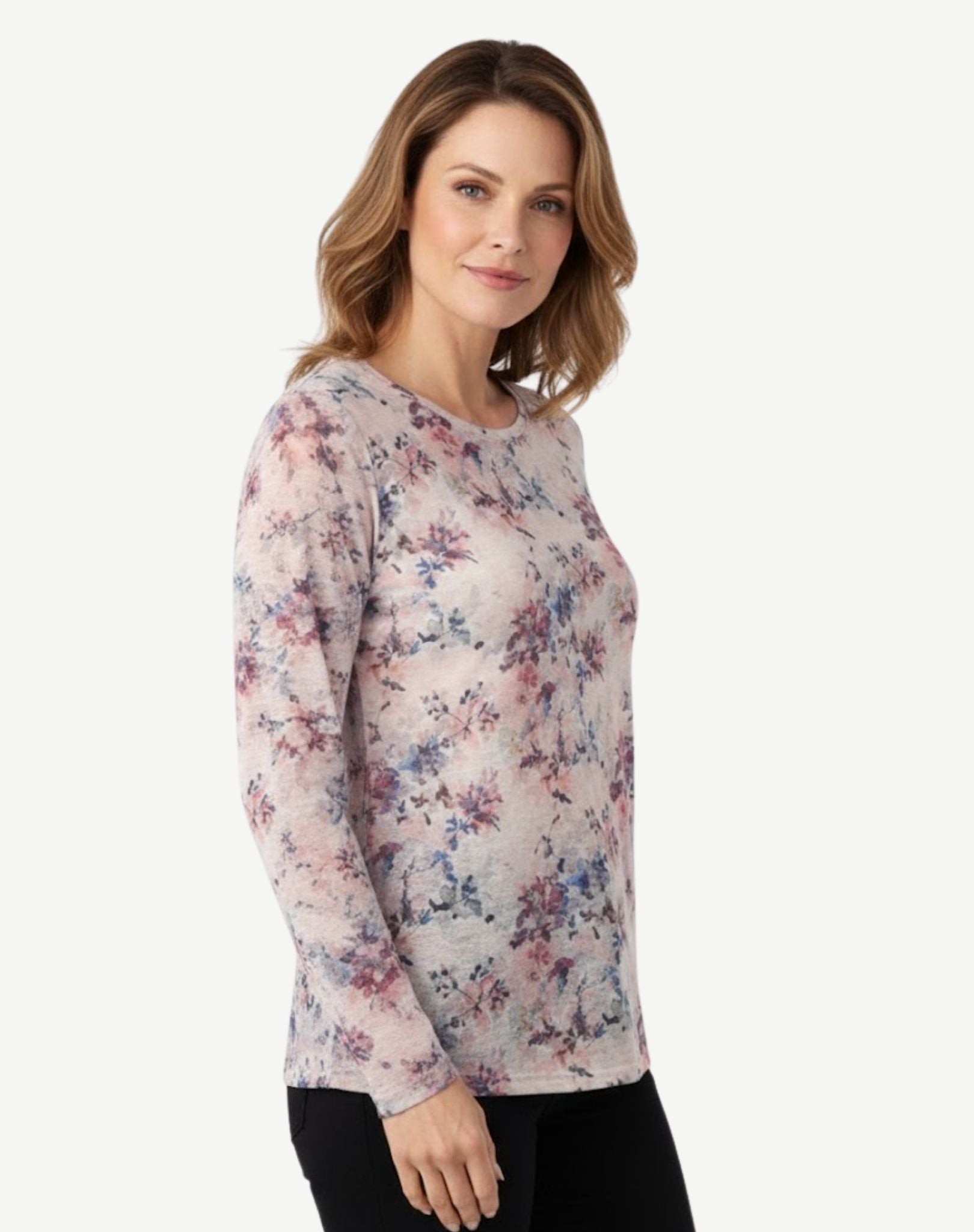 Cashmere Bloom Knit Tee Corfu Jeans
