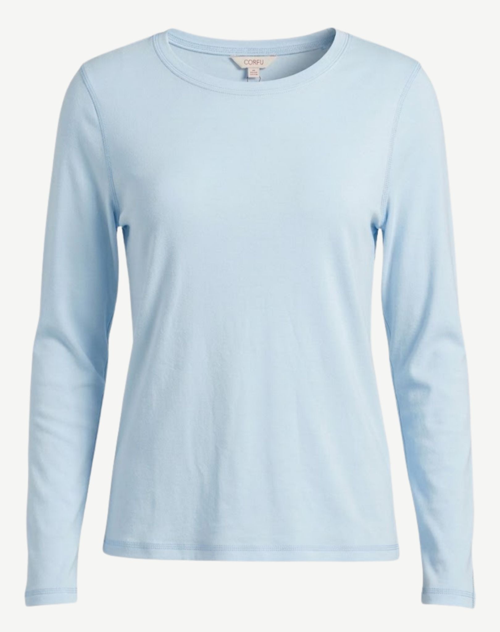 Essential Cotton Long Sleeve Tee - Chambray Corfu Jeans