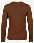 Essential Cotton Long Sleeve Tee - Coffee Bean Corfu Jeans