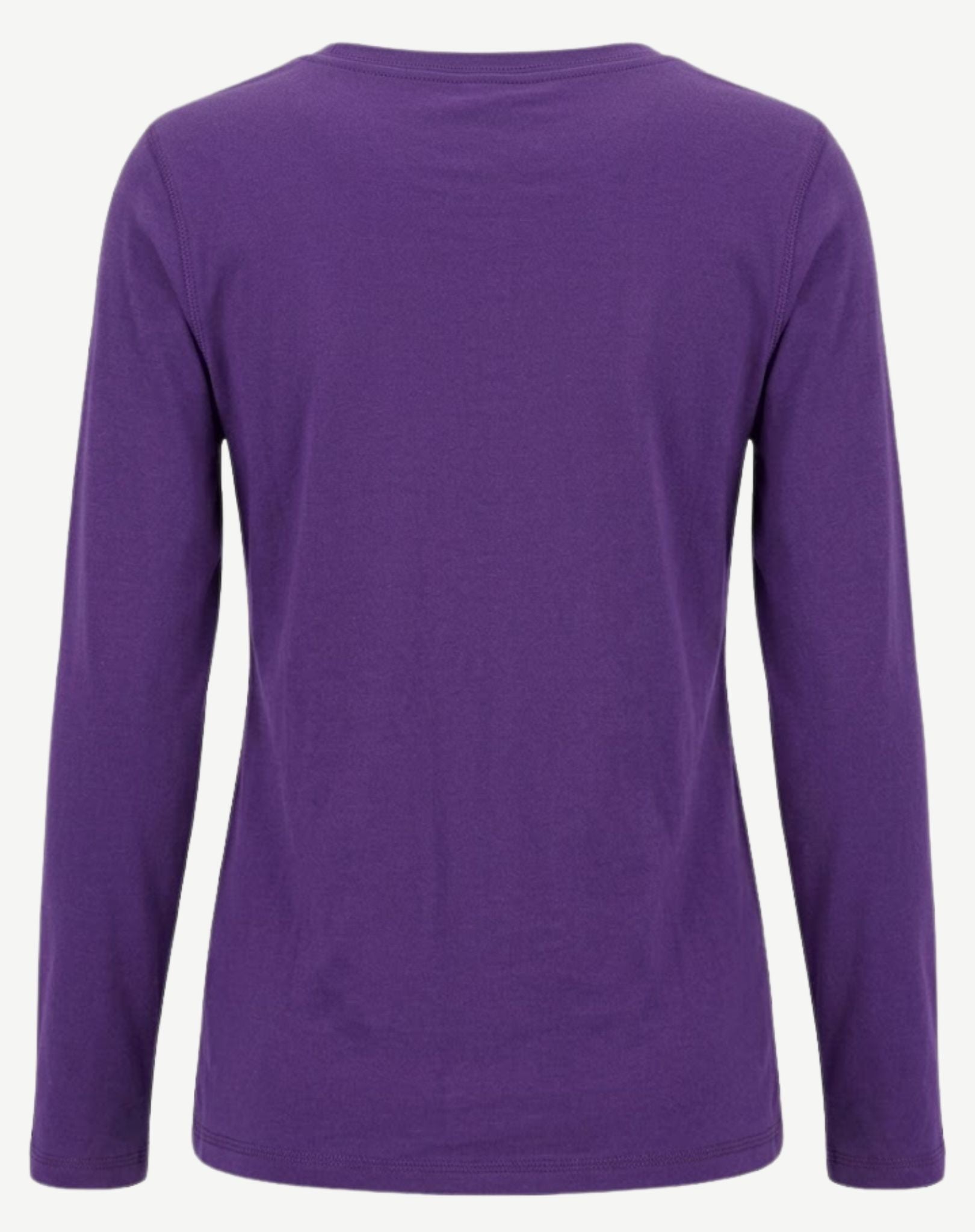 Essential Cotton Long Sleeve Tee - Eggplant Corfu Jeans