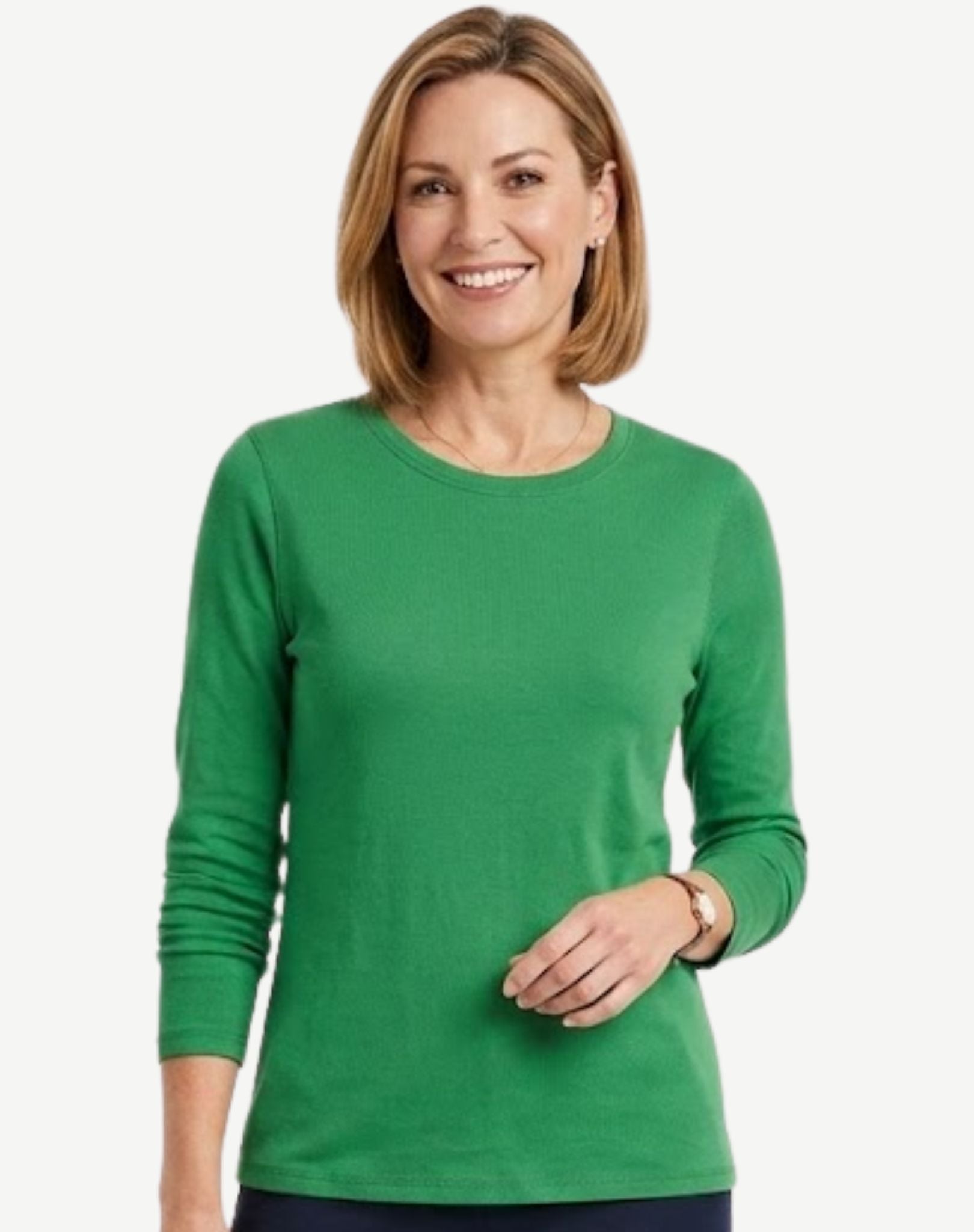 Essential Cotton Long Sleeve Tee - Fairway Corfu Jeans