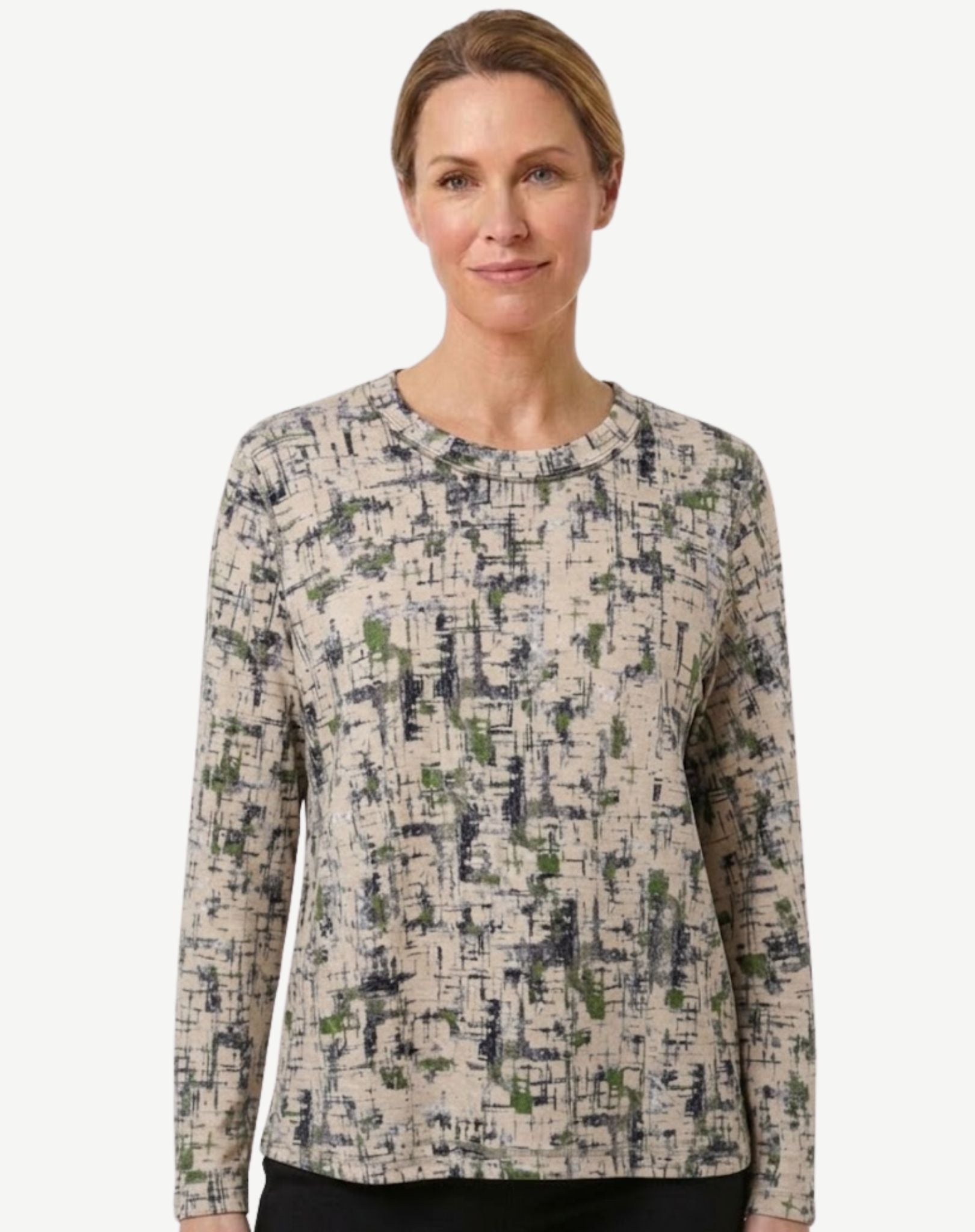Glacial Pine Knit Top Corfu Jeans