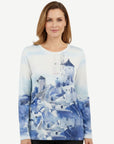 Grecian Chill Printed Knit Top Corfu Jeans