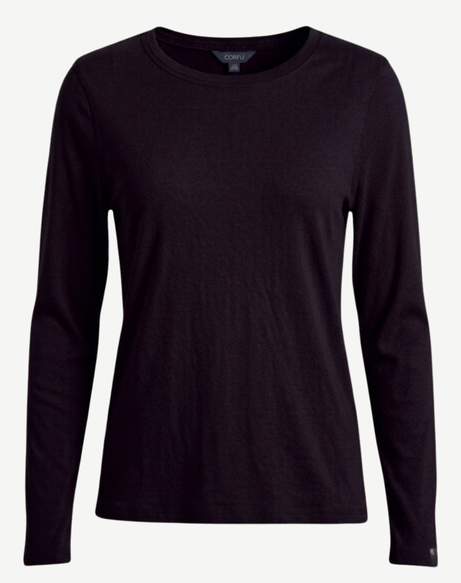 Essential Cotton Long Sleeve Tee - Ink Corfu Jeans