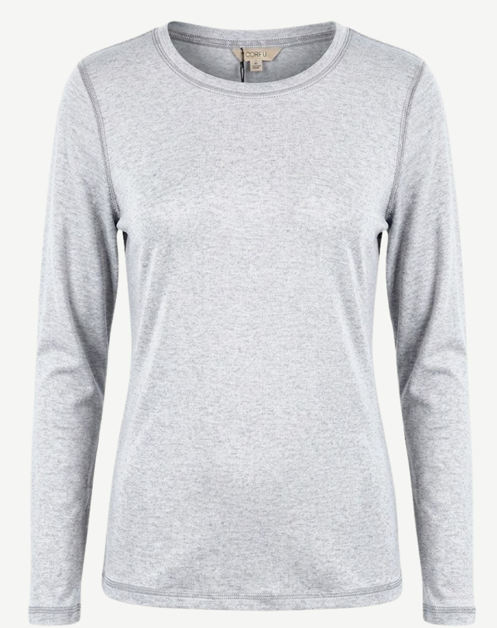 Essential Cotton Long Sleeve Tee - Snow Corfu Jeans