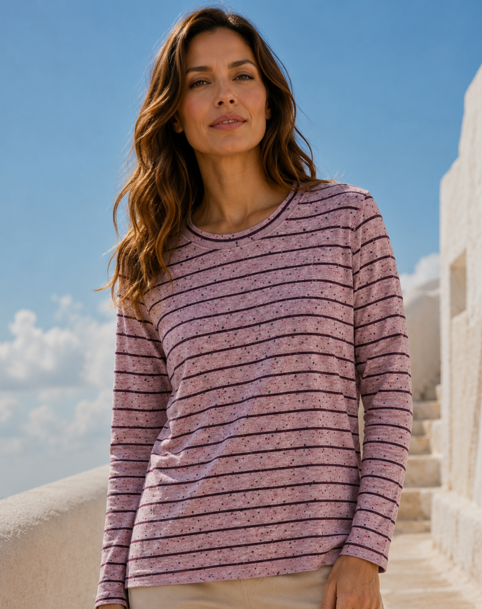 Speckle Spot Knit Top Corfu Jeans