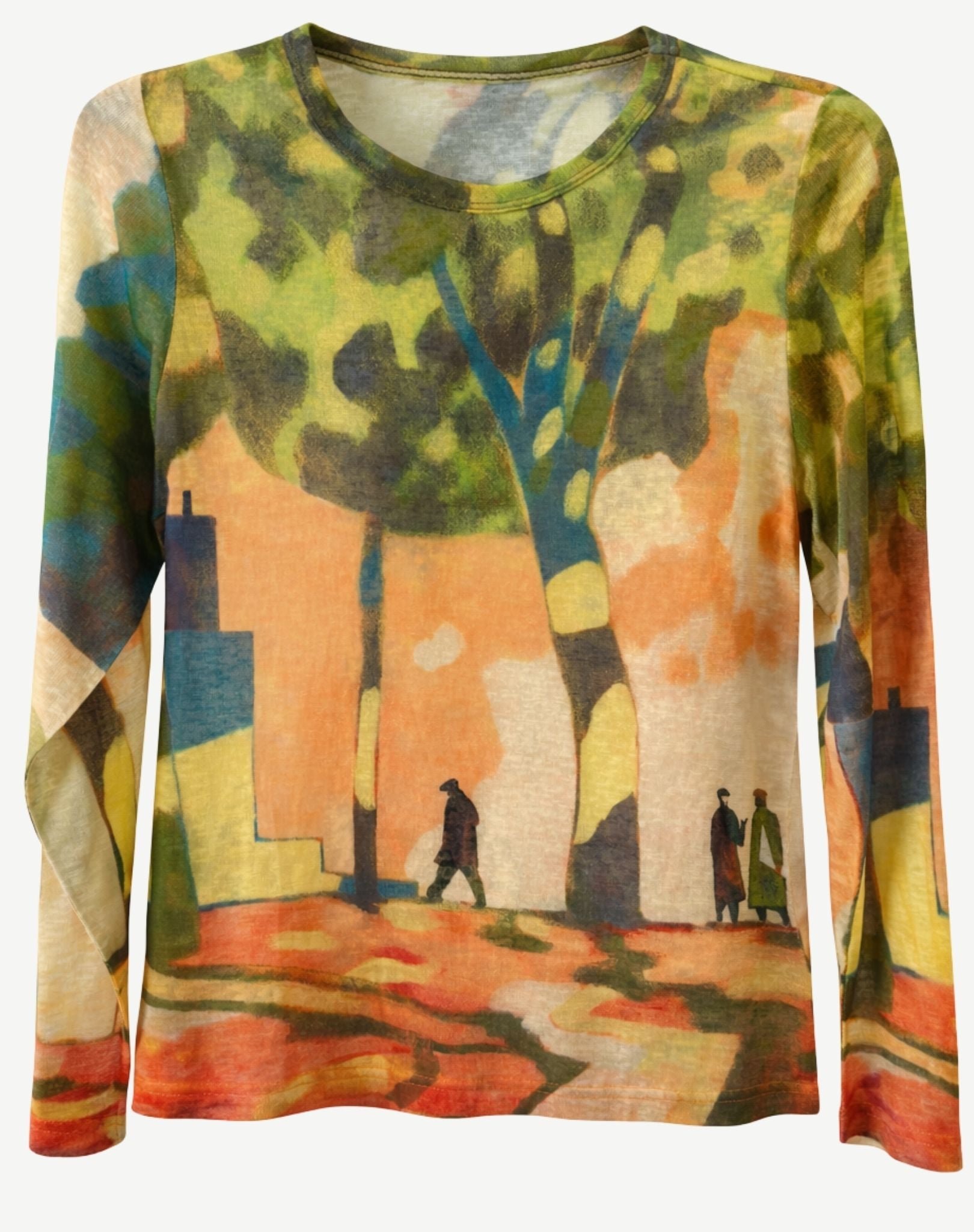 The Park Printed Knit Top Corfu Jeans