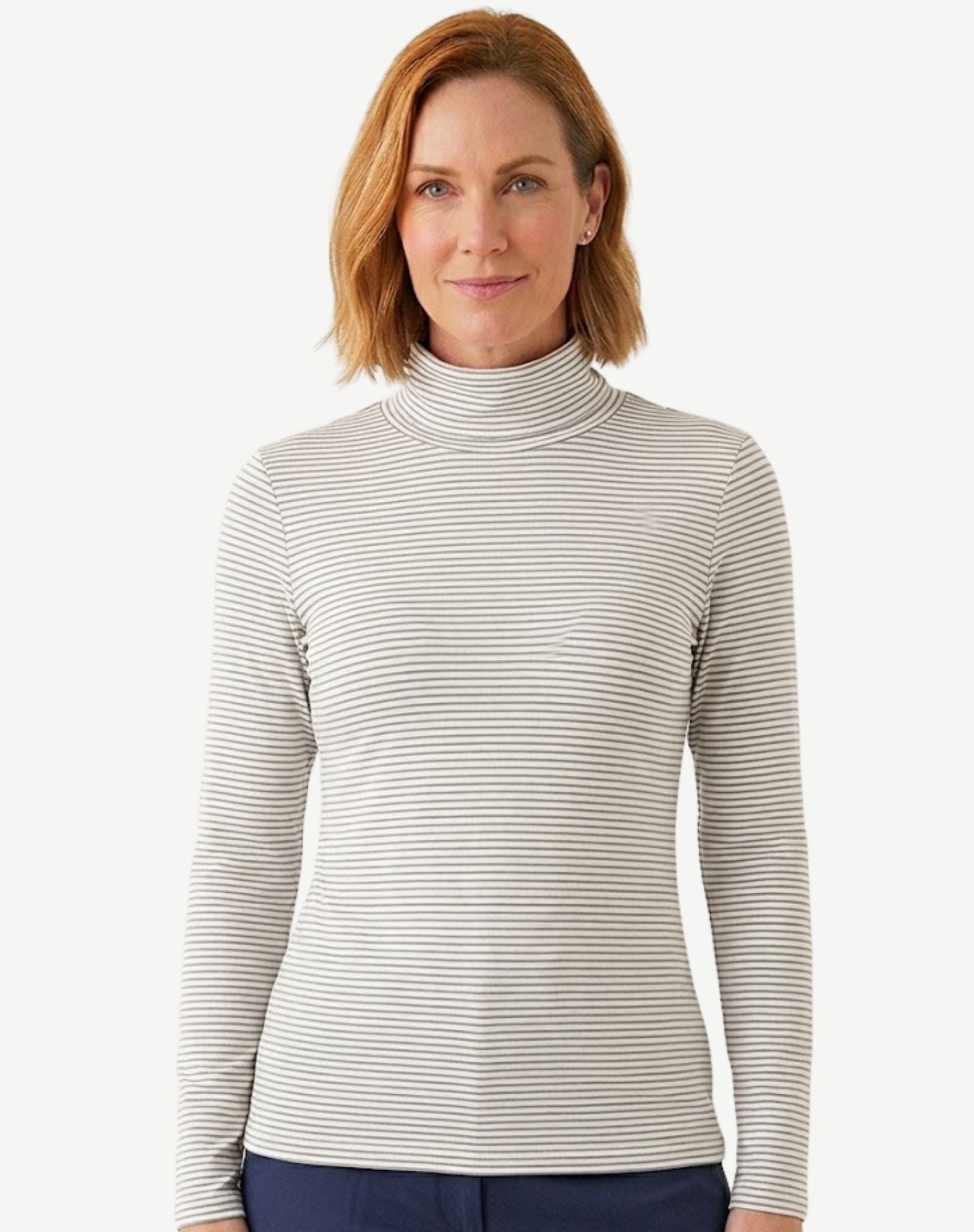 Essential Cotton Long Sleeve Turtleneck - Alaska Sky Corfu Jeans