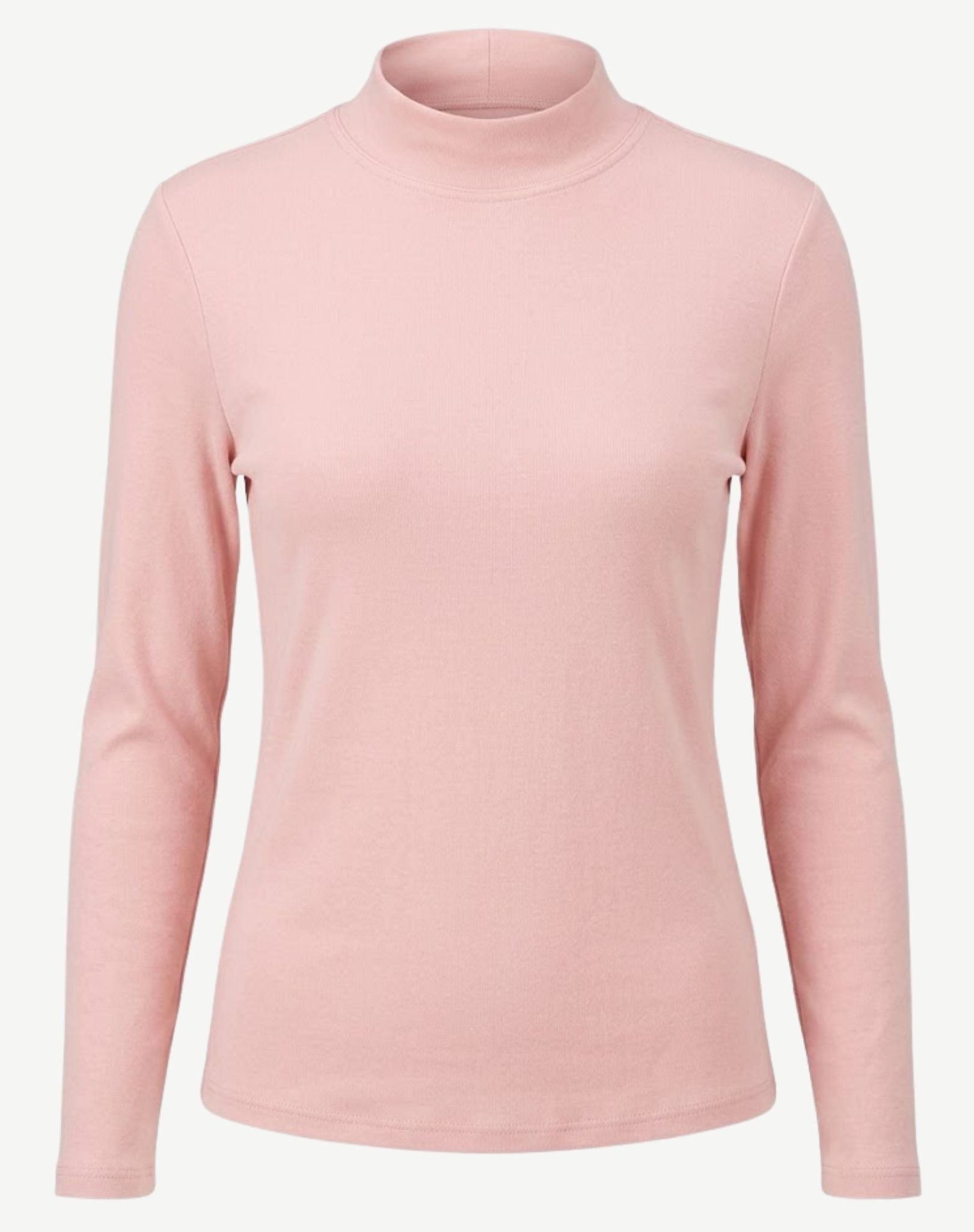 Essential Cotton Long Sleeve Turtleneck - Cameo Corfu Jeans