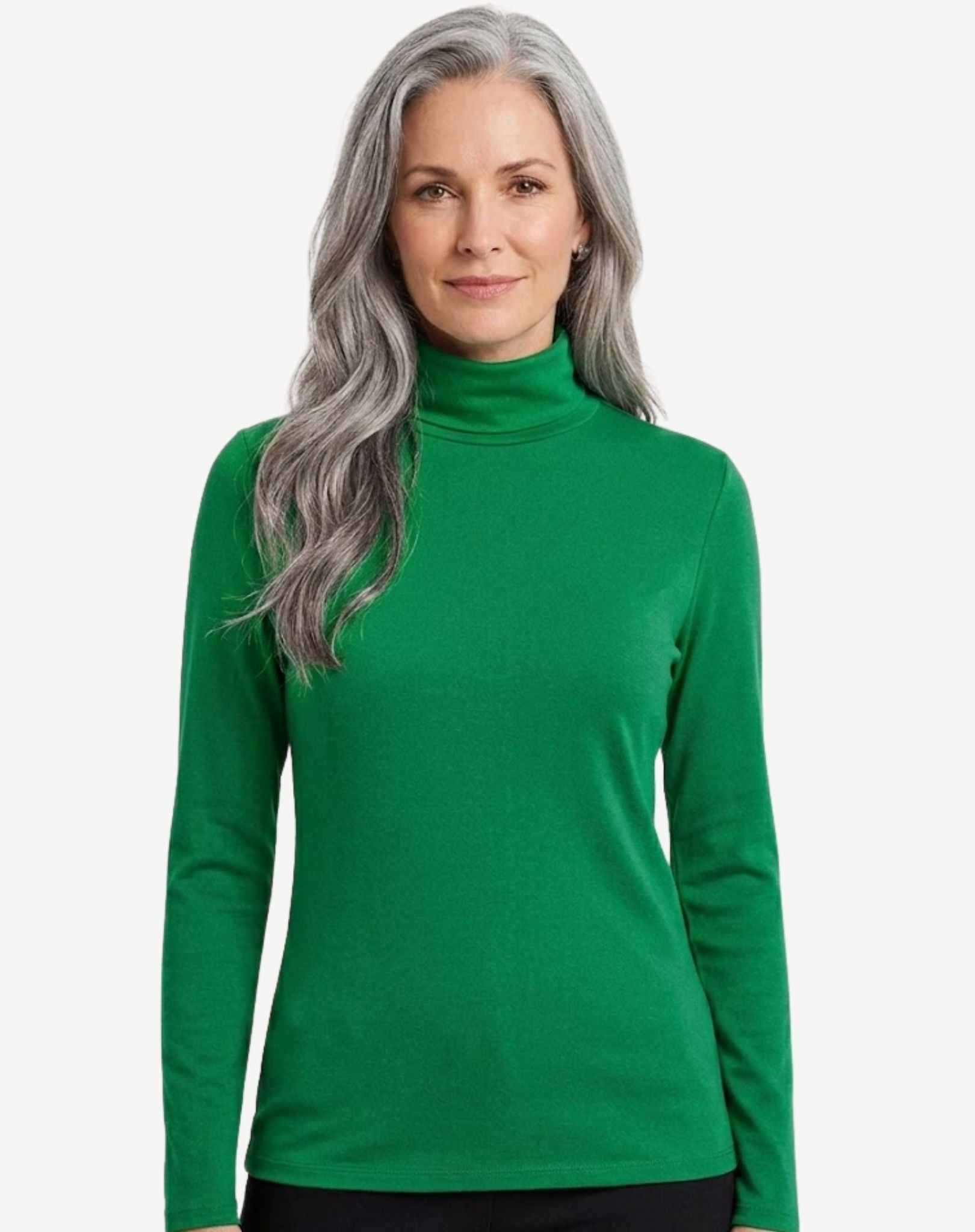 Essential Cotton Long Sleeve Turtleneck - Fairway Corfu Jeans