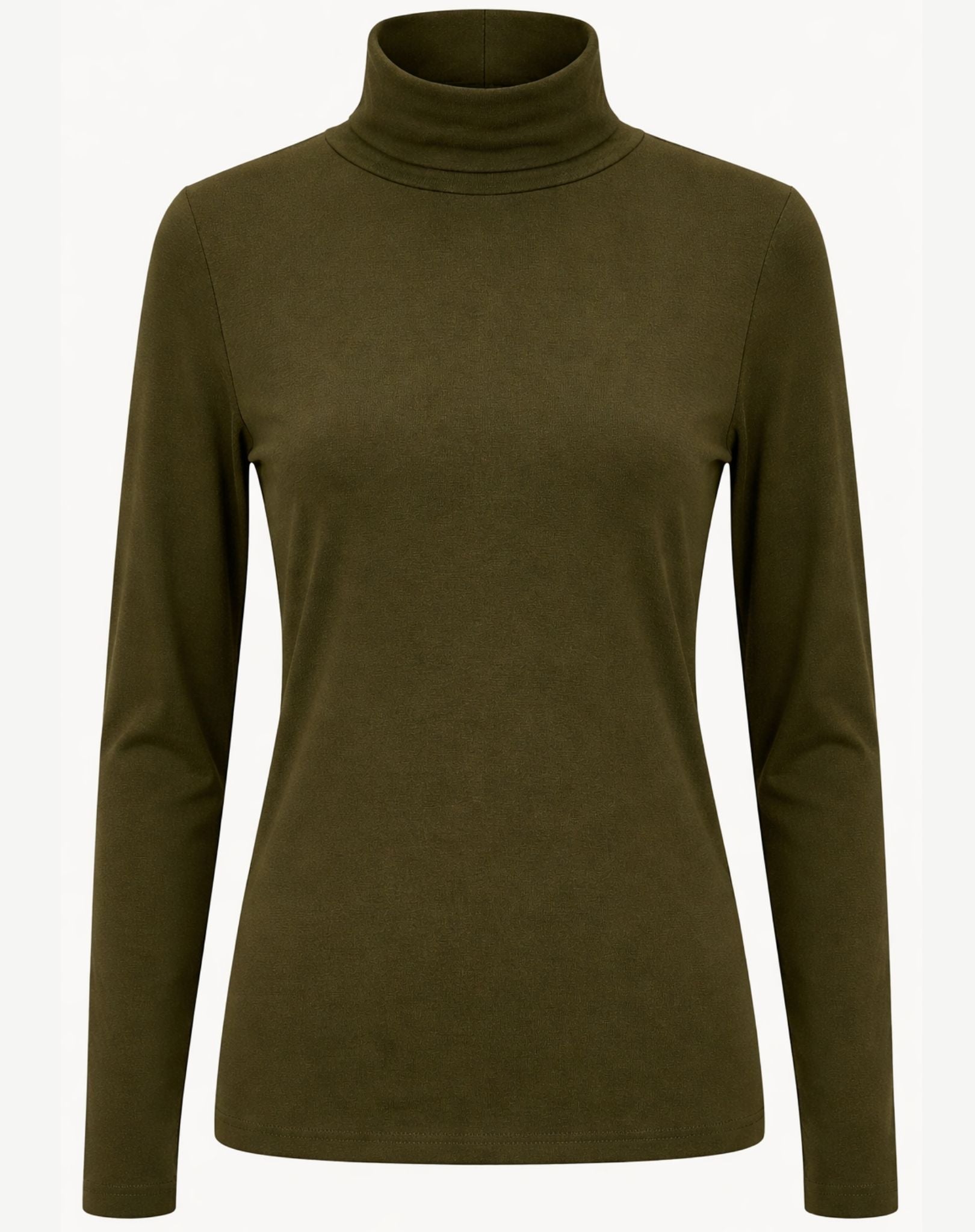 Essential Cotton Long Sleeve Turtleneck - Forest Night Corfu Jeans