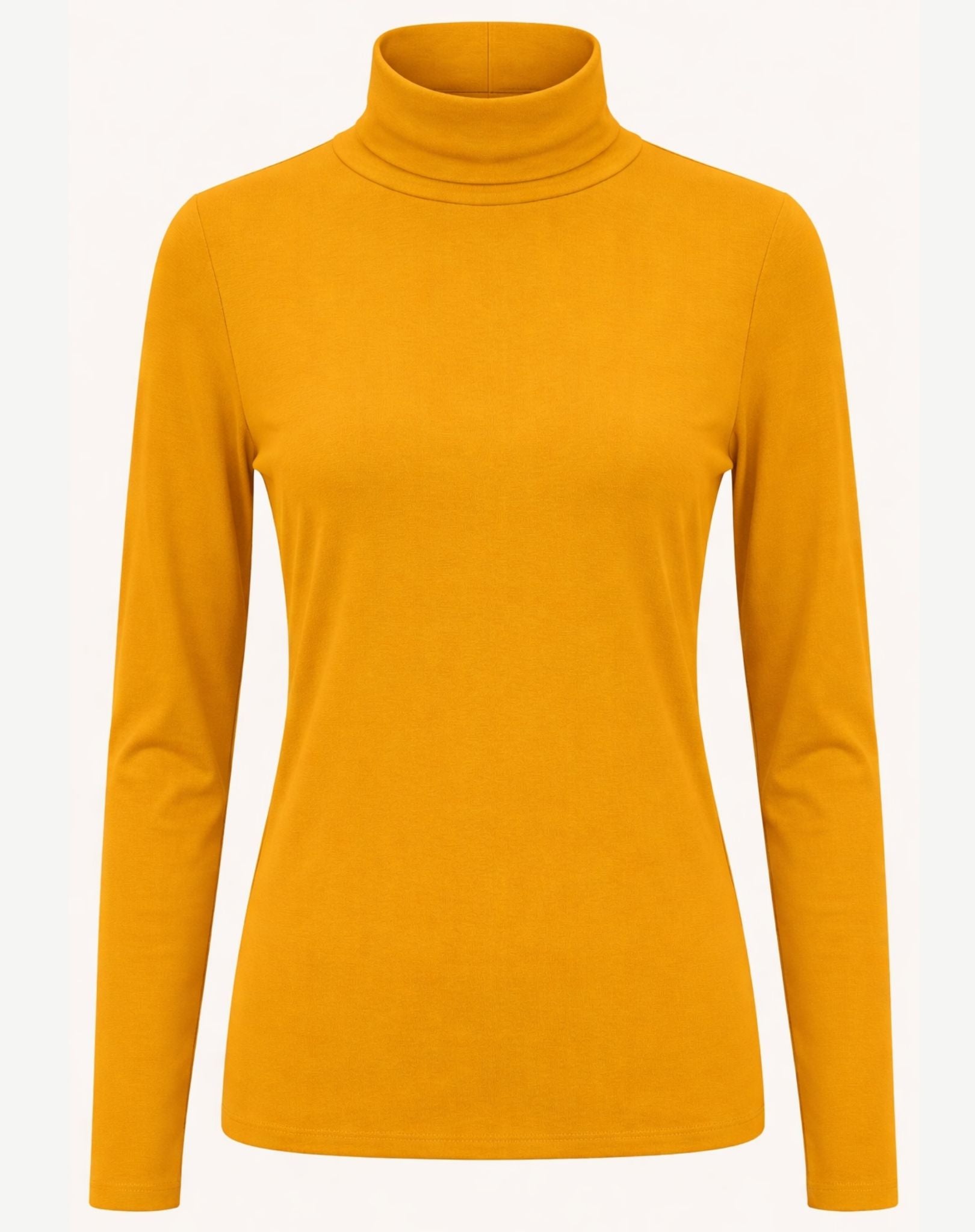 Essential Cotton Long Sleeve Turtleneck - Goldfinch Corfu Jeans