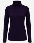 Essential Cotton Long Sleeve Turtleneck - Ink Corfu Jeans