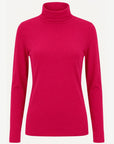 Essential Cotton Long Sleeve Turtleneck - Lipstick Pink Corfu Jeans
