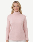 Striped Long Sleeve Turtleneck - Pink and White Corfu Jeans