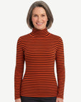 Striped Long Sleeve Turtleneck - Russett and Indigo Corfu Jeans
