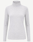 Essential Cotton Long Sleeve Turtleneck - Snow Corfu Jeans