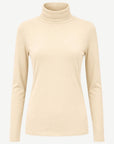 Essential Cotton Long Sleeve Turtleneck - Vanilla Corfu Jeans