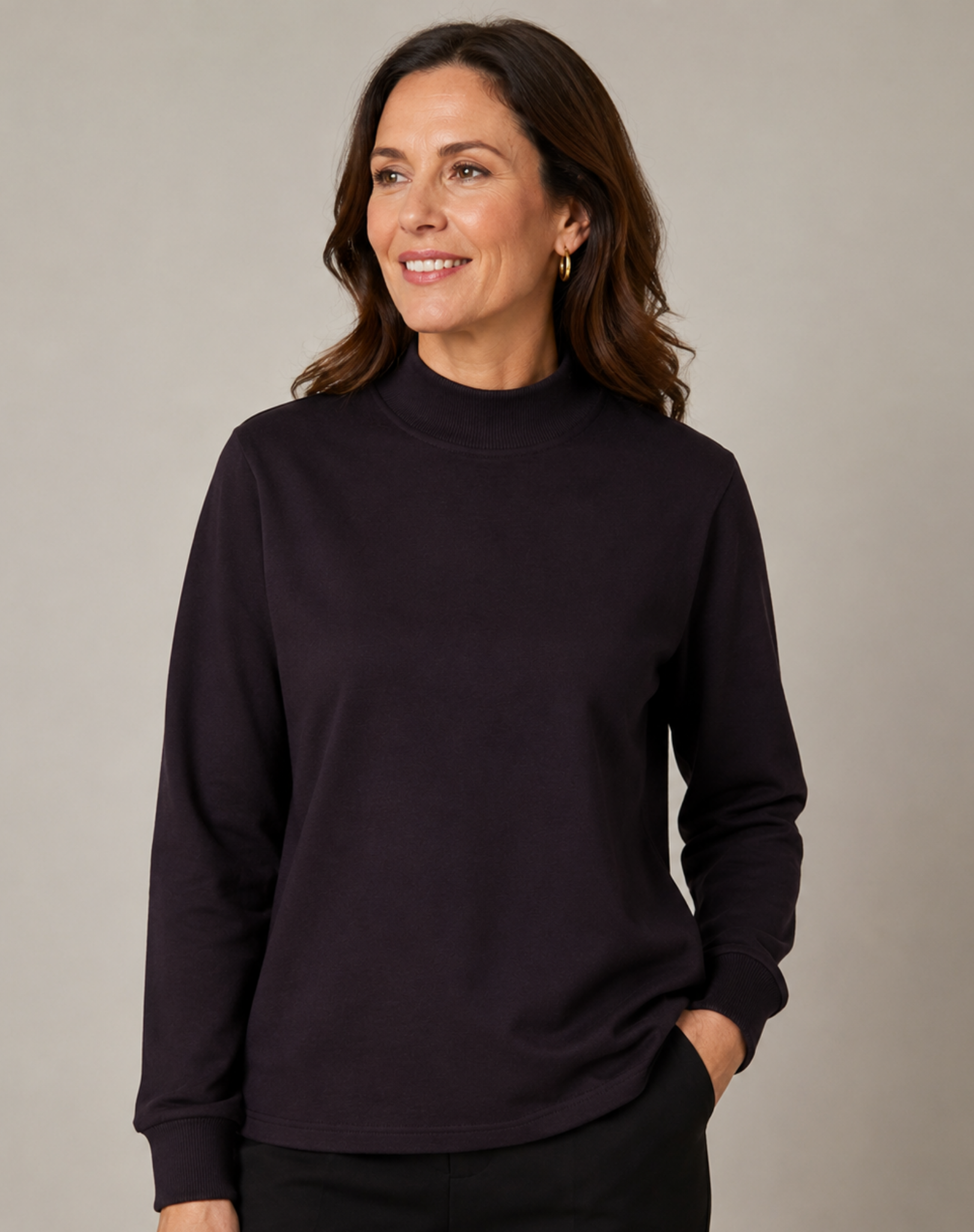 Essential Cotton Long Sleeve - Ink Corfu Jeans