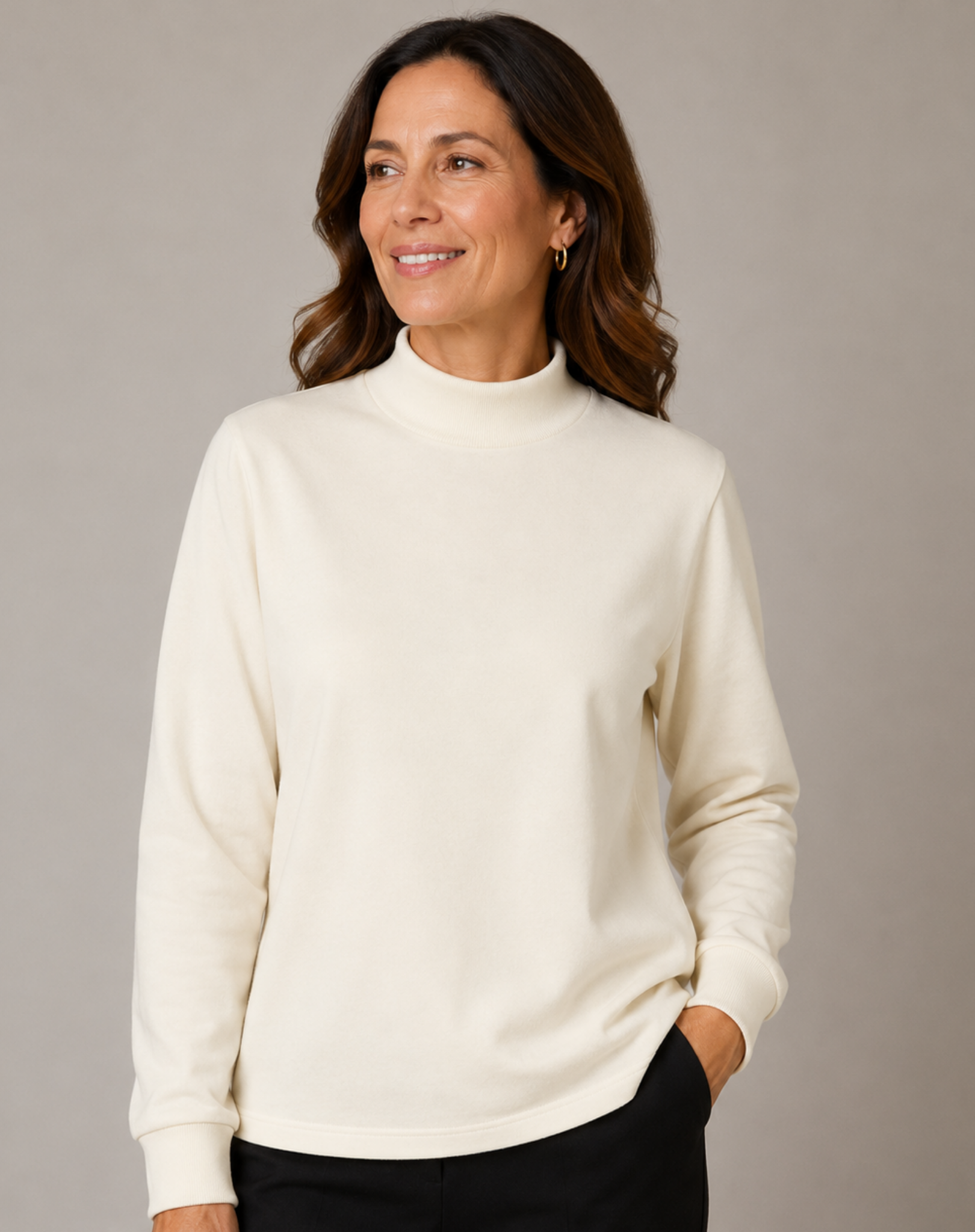 Essential Cotton Long Sleeve - Vanilla Corfu Jeans