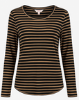 Black Tan Long Sleeve Tee Corfu Jeans