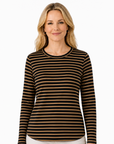Black Tan Long Sleeve Tee Corfu Jeans