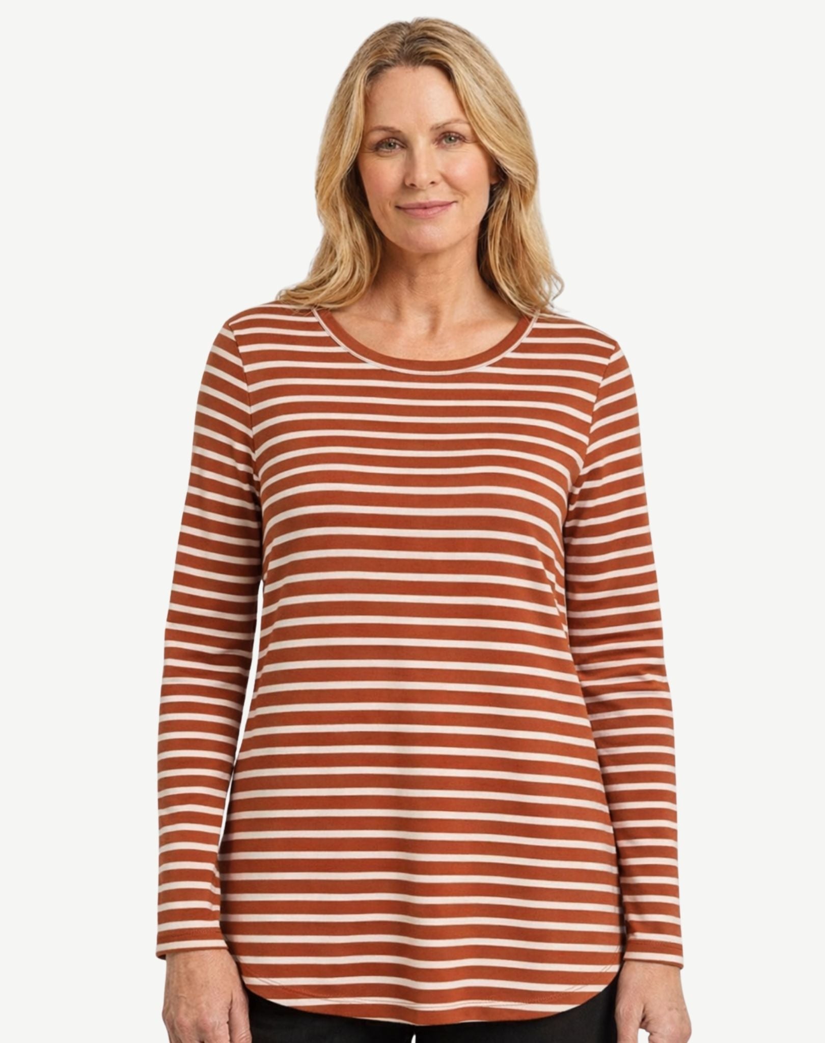 Cinnamon Stripe Long Sleeve Tee Corfu Jeans