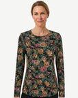 Floral Tapestry Printed Knit Top Corfu Jeans