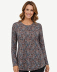 Tranquil Blue Long Sleeve Knit Top Corfu Jeans