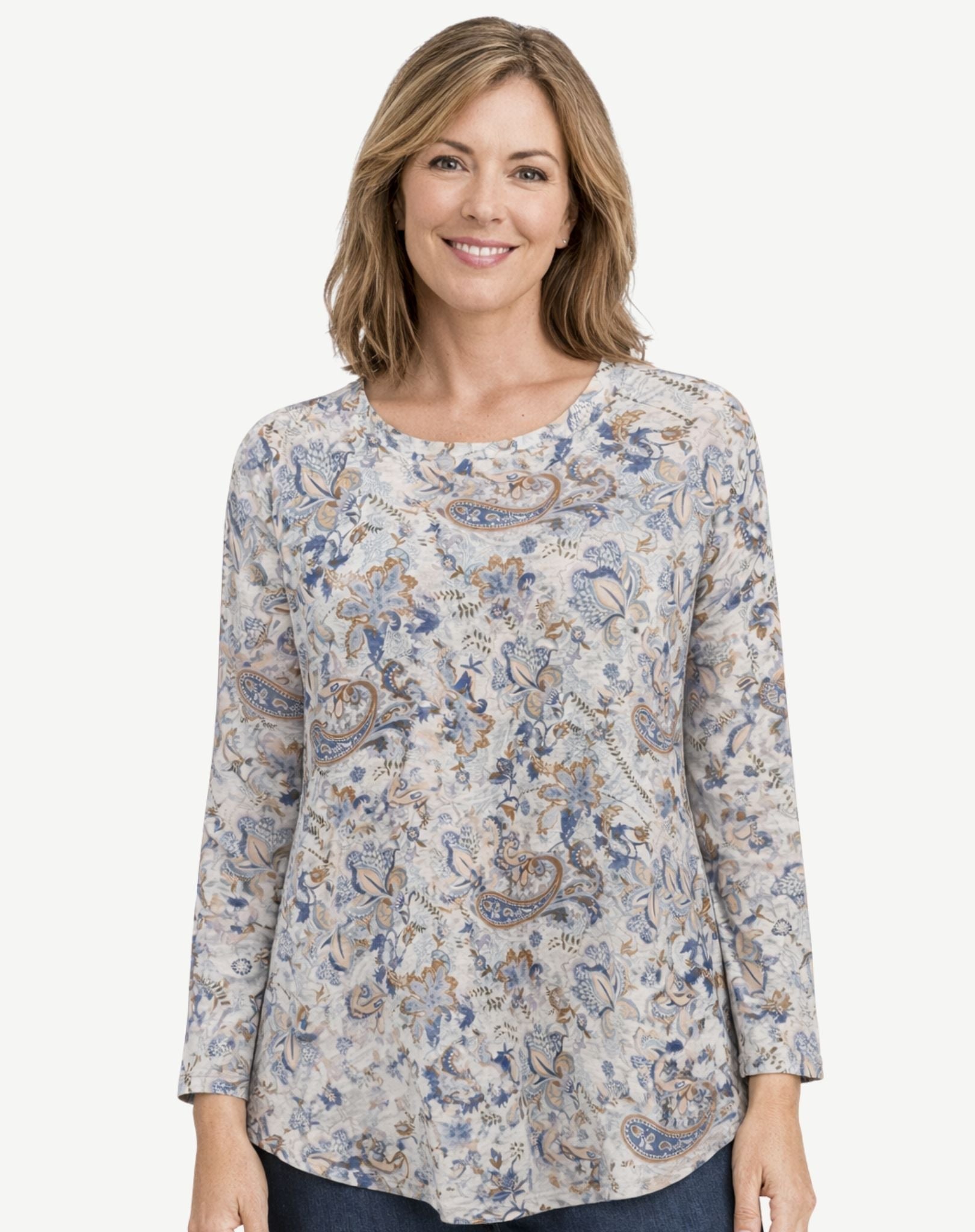 Frosted Caramel Long Sleeve Knit Top Corfu Jeans