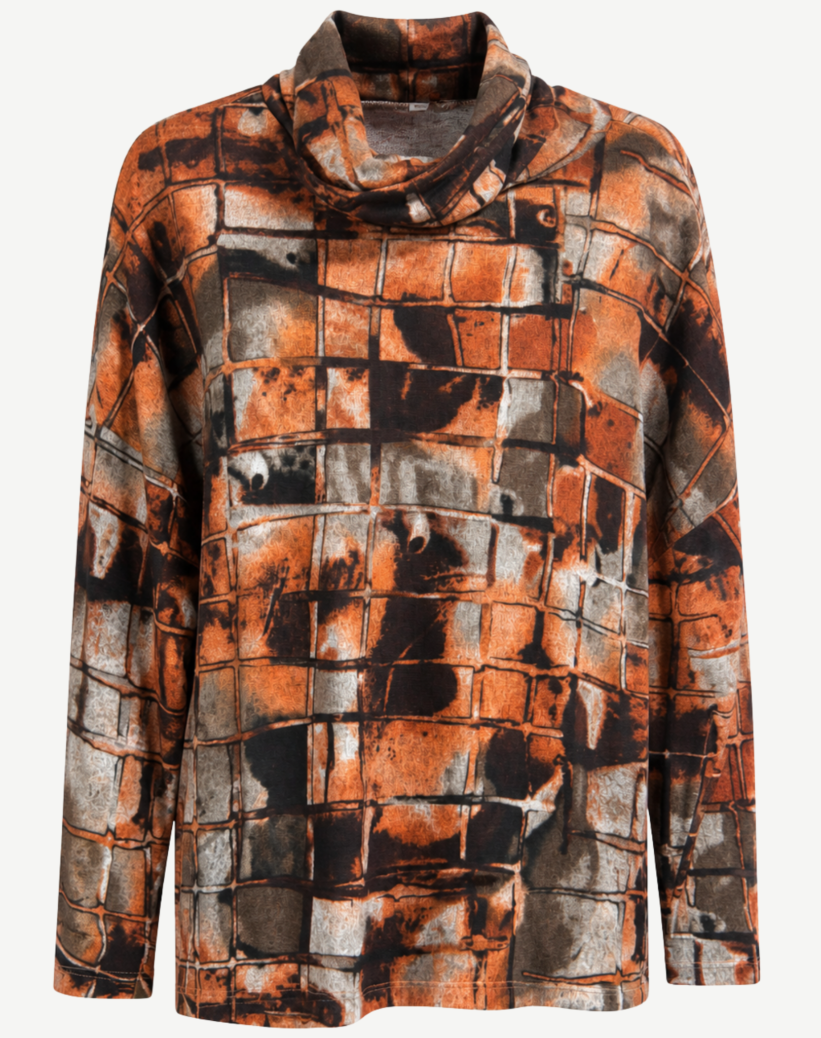 Rust Chestnut Printed Long Sleeve Knit Top Corfu Jeans
