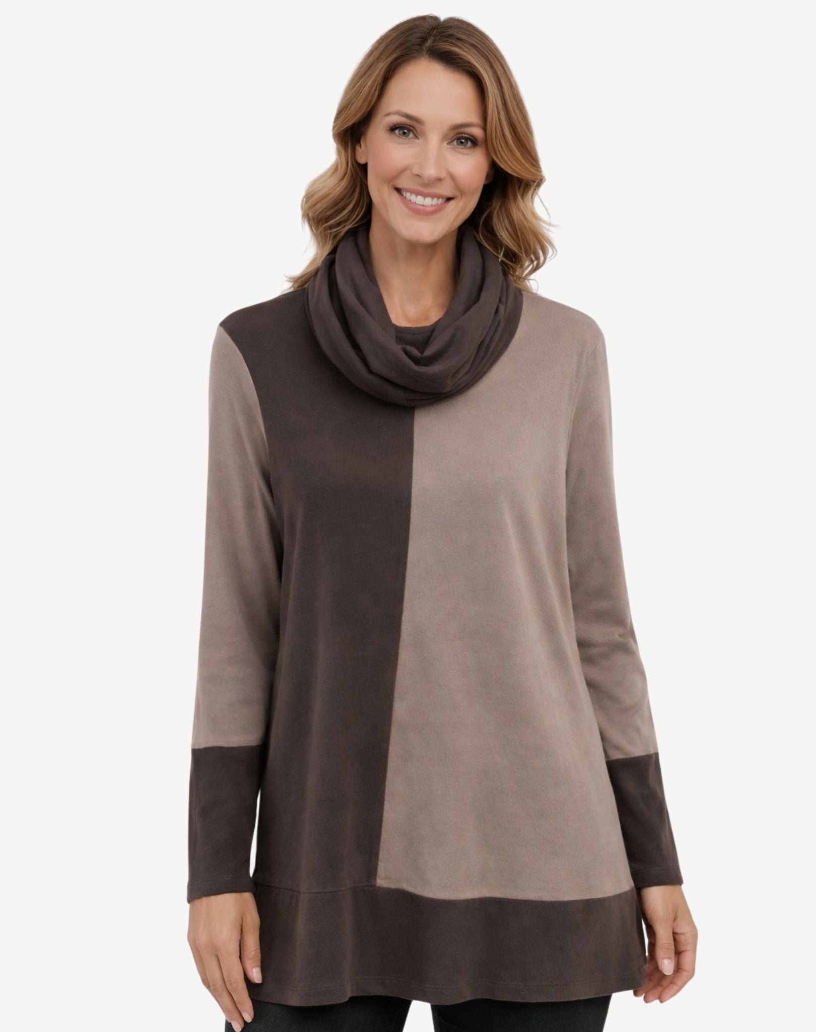 Mocka High Neck Long Sleeve Knit Top Corfu Jeans