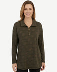 Taupe Tone Cashmere Touch Long Sleeve Knit Top Corfu Jeans