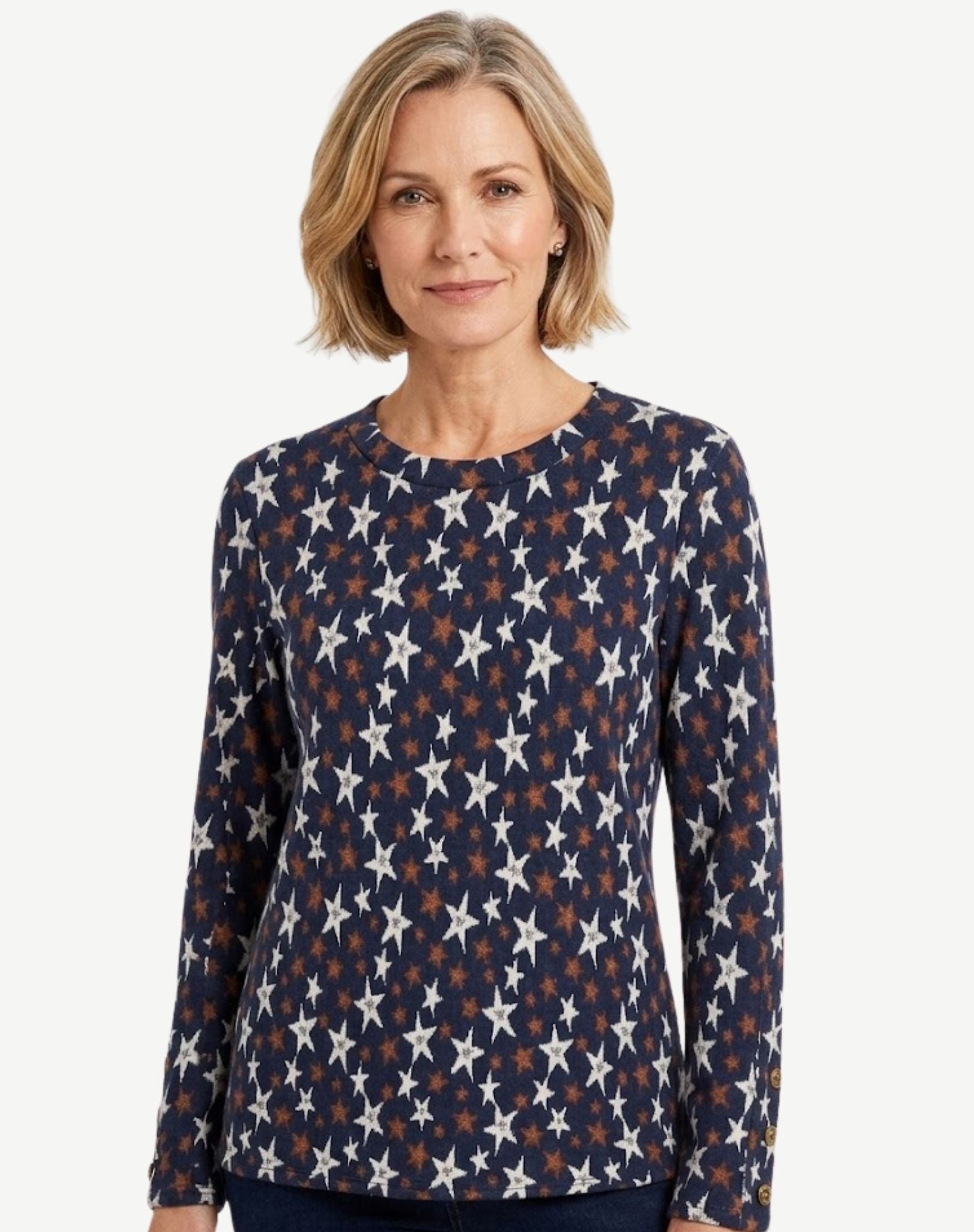 Navy Star Soft Knit Top Corfu Jeans