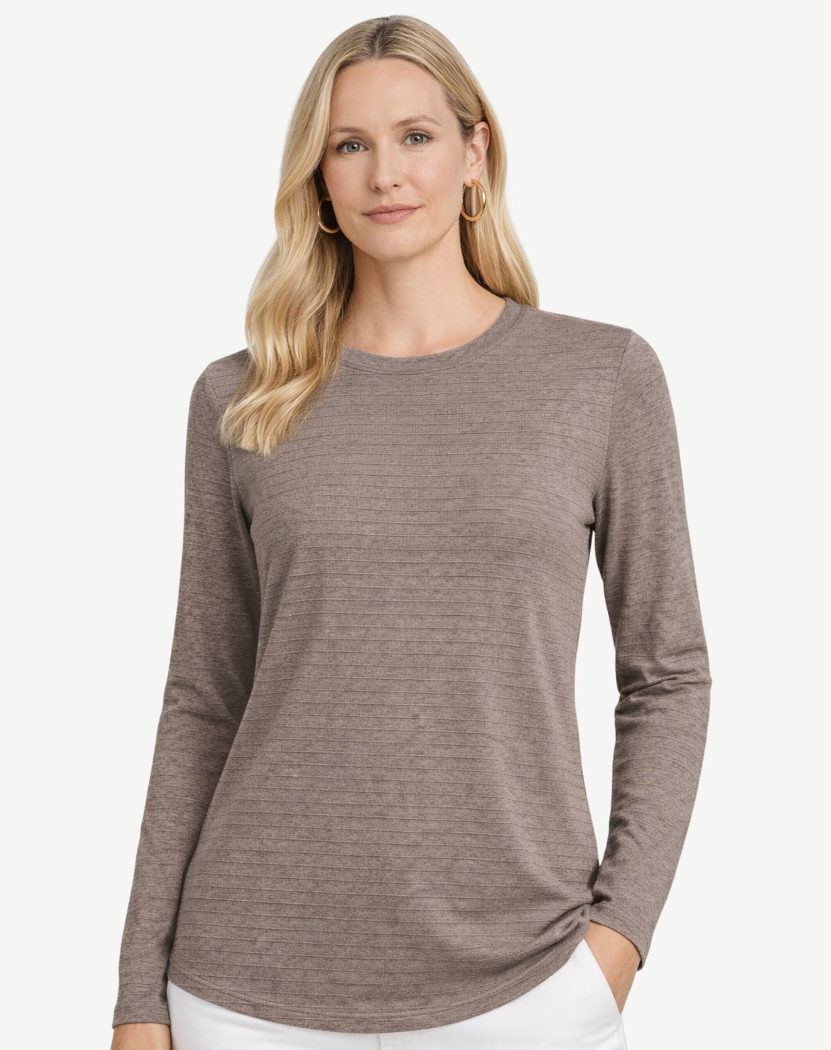 Suede Soft Knit Long Sleeve Top Corfu Jeans